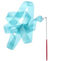 리듬체조리본 운동회 재롱잔치 리듬체조 리본 수구 미터 체육관 댄스 아트 ​​발레 스 트리머 빙빙 도는 막대 레인보우 스틱 훈련, 초록