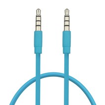 4 극 Aux 케이블 3.5mm 수-수 잭 오디오 헤드폰 스피커 MP3/4 CD 플레이어, 02 1M, 04 Blue