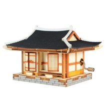 (오르골 기와집) 목재 나무 조립 만들기 DIY 키트, 단품