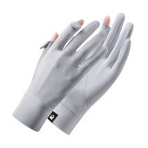 어리플 자외선차단 여성 운전 장갑 토시 여름용, 그레이