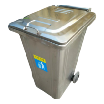 업소용 음식물 쓰레기통 스테인레스 이동식 휴지통 야외, 단일사이즈, 240L 올스테인레스스틸 1.0두께
