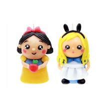 이야코 양초만들기 백설공주양초+엘리스양초 2개입 캐릭터양초, 백설공주+엘리스