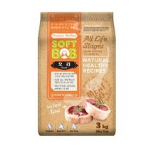 소프트밥 전연령 증기로 찐 사료, 오리, 3kg, 2개