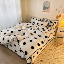 북유럽 레오파드 지브라 호피 겨울 극세사 침구 4종세트 이불커버 싱글 더블 퀸 킹
