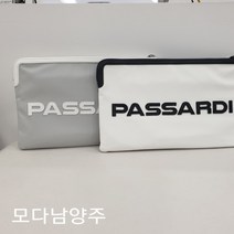 파사디 파사디 골프 공용 해골 리벳 와펜 포인트 클러치 백 가방 UQSAA945M2, WH그레이면화이트로고+화이트면