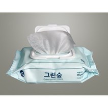 그린숲물티슈(100매) 1개 캡형 국산 저자극 피톤치드 30EA