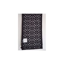명품스카프머플러목도리 172880409673Coach Signature Logo Knit Scarf F86019 Black/Grey