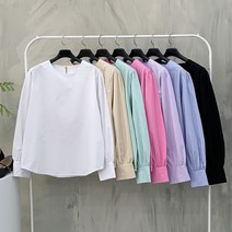 [봄신상무배]솜사탕 벌룬 퍼프 소매 기본 블라우스