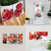 풍수에 좋은 싱그럽고 새빨간 아름다운 석류 그림 모음 폼아크릴액자, 13.3P_풍요로움이가득한석류