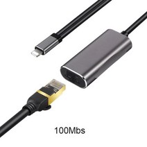 아이패드 아이폰 14 시리즈용 이더넷 어댑터 라이트닝 RJ45 1000Mbps LAN 유선 네트워크 케이블 6 7 8 11 12 13 X XS IOS, 100Mpbs