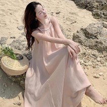 동남아원피스 민소매 빅사이즈 우너피스 휴양지 리본 해외여행 여름옷
