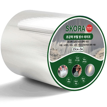 스코라 초강력 부틸 방수 테이프 은색 15cm x 5m 만능 옥상 누수 크랙, 4개
