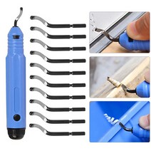 디버링툴 공구 챔퍼 Metal Deburring Tool Kit 65Mn Steel Cutters Set Burr Remover Hand for Wood Plastic Alumi, [01] as photo