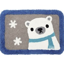 Buychoo 캐릭터 폴리에스터 패브릭발매트, 북극곰