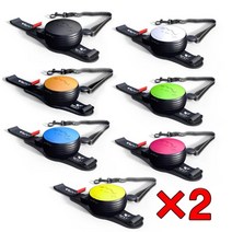 손목 부착/손잡이 형태 자동 리드줄x2 자동리드줄 강아지목줄 자동줄, 색상, 화이트