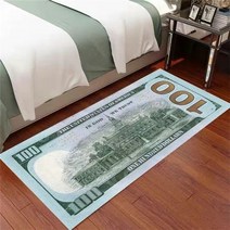 카페트 거실특대형 극세사 원형 면 미니 북유럽 롤 사계절 소형 러그 달러 돈 깔개 dollar bill runner area rug for 침실 직사각형 베이 창 발코니 미국