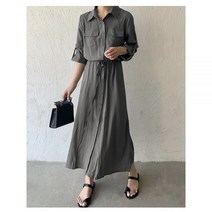 코발트 블루 셔츠 파란색 블라우스 남방 난방 캐주얼 빈티지 맥시 파티 드레스 용 긴 이브닝 오버사이즈 비치 화이트 색상 여름