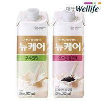 [대상웰라이프] 뉴케어 구수한맛 검은깨맛 아셉틱 200ml x 60팩, (슬림형)구수한맛 30팩 + 고소한검은깨맛 30팩