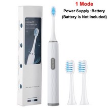 성인용 음파 전동 칫솔 어린이 울트라 소닉 진동기 미백 IPX7 5 모드 2 브러시 USB 딥 클린, 02 B