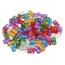 GHSHOP 100 pcs 다채로운 헤어 비즈 로트 드레드 헤어 브레이드 핀 링 클립 - # B, 다른, 설명