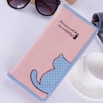 PU가죽 NEW DESIGN 미니클러치형 DORT 고양이 장지갑