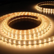LED AC 220V LED 논네온 방수 스트립 인테리어 줄 조명, 4M, 전구색(노란빛)