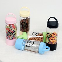 댕스러빗 펫워터보틀 휴대용 강아지 산책 물병, 블랙