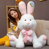 애착 인형 토끼인형 버니바니 아기 캐릭터 쿠션 안고자는 귀여운 국민 수면 대왕 부드러운, 흰색, 1.5m