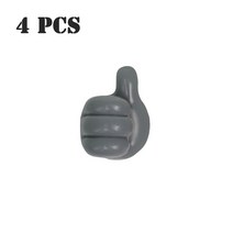 요리 주방 용품 4p 다기능 클립 홀더 엄지 후크 와이어 주최자 벽 걸이 부엌 욕실에 대 한 강한 스토리지, 4개 회색, 04 4pcs gray