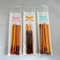 빼빼로데이 opp포장비닐 100매 세트 빼빼로 선물포장지 초콜릿 사탕 선물포장 opp봉투, 1개, 5번 포유 핑크 opp포장비닐 100매 세트