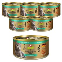 그라나타펫 심포니 6개세트 고양이 사료, 6캔, 100g, No.5 닭고기