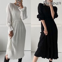 프리나인 [프리나인]벨트주름밴드원피스FO04192A