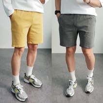 [S~3XL] 구스마켓 남성용 편한 스판 피그먼트 밴딩 반바지 (6Color)