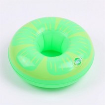 에어 미끄럼틀 컵용 에어 매트리스 플라밍고 음료 홀더 풀 플로트 바 받침 부양 장치 핑크 장난감, 03 Green lemon