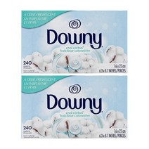 Downy 다우니 섬유 유연제 쿨 코튼 240매 시트 섬유유연제, 2box