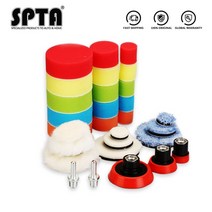자동차광택기 SPTA 29/33 Pcs/Set 미니 버핑 왁싱 스폰지 백업 플레이트 양모 휠 연마 패드 자동차 폴리 셔, 01 29PCS SET_03 58 11 Thread