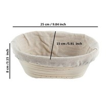 틀 통 발효 빵 반느 펄프 구겔호프 깜빠뉴 바게트 원형 천연 바구니 샤워도우 타원형 반죽 교정 고리 반죽 효모, 타원형 25x15x8