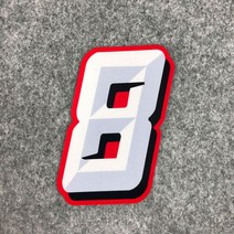 반사 아라비아 숫자 오토바이 사이드 스트립 바디 Motobike 번호 스티커 자동차 데칼 Rossi 46 Marquez 93 야마하 혼다 호환용, 10cm long8
