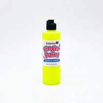 칼라리코 핑거페인트 250ml 형광색 낱색 (6가지 색상 선택), 형광노랑