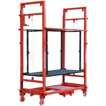 고소작업대 150cm 전기 틀 비계 건설 철거 플랫폼카, 리프트 2m/하중 300kg
