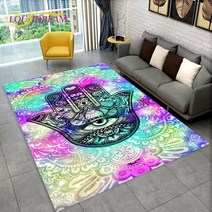 Nazar Evil Eye Tree of Life 영역 러그 가정용 카펫 거실 침실 소파 도어매트 주방 장식 어린이 놀이 미끄럼 방지 바닥 매트, 64.60x90cm23x35in - 10