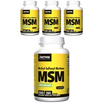 재로우 MSM 1000mg 베지 캡 글루텐 프리, 200개입, 4개