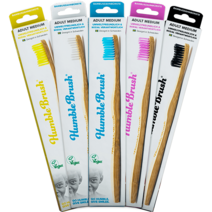 Humble Brush 험블브러쉬 뱀부 미디엄 칫솔 1St (랜덤), 1개