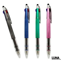 루나 UV3색 스마트터치펜 0.7mm 신형니들펜 8개 독일잉크 잘써지고 샤이니한 나만의 특별한 삼색볼펜, 랜덤발송