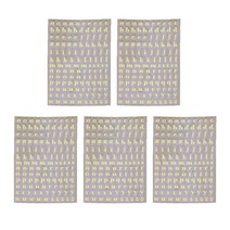 5pcs 3mm 알파벳 문자 청키 반짝이는 에폭시 수지 장식 스티커 engkish 문자 번호 UV 에폭시 수지 충전물, B, 금