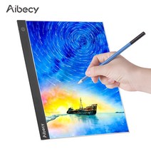 Aibecy LED 드로잉 패드 LED 드로잉보드 그림그리기 라이트박스 A3, 화이트