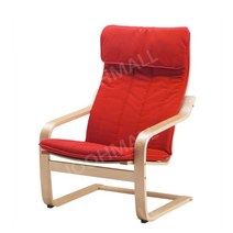 이케아 포엥 1인용 암체어 안락의자 독서 소파의자, 노란색 패드갈색 프레임