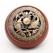 불교용품 Lucky Zen Buddhism fish dragon Incense burner figurine Ornament home Decoration Good luck s, 05 3