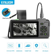 배관내시경카메라 관로탐지기 하수구 정화조 산업용 내시경 카메라 ENWOR 4.5 인치 IPS 컬러 스크린 내시경, 04 5m_02 5.5mm Single