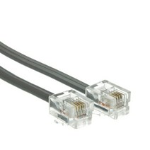 ACL 1 피트 RJ11 6P/4C 스트레이트 전화 코드 (데이타) 실버 새틴, 2 ft_10